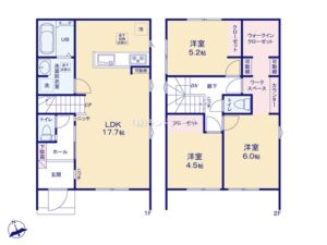 東海市富木島町23-1期_3号棟_間取区画図画像