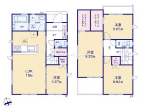 長久手市岩作隅田1棟_1号棟_間取区画図画像