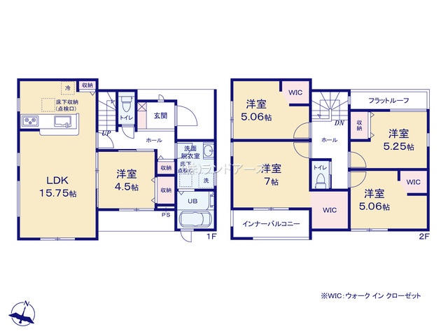 半田市瑞穂町（建売・5LDK・3,080万円）の間取り図