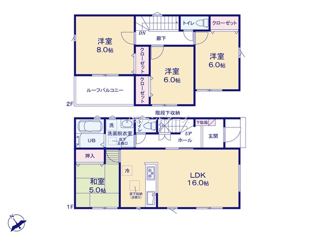 常滑保示町6丁目24-1期3（建売・4LDK・2,690万円）の間取り図