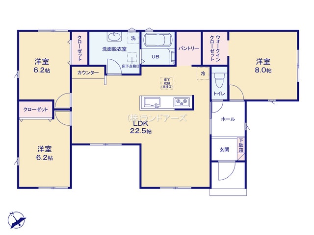 常滑保示町6丁目24-1期4（建売・3LDK・2,890万円）の間取り図