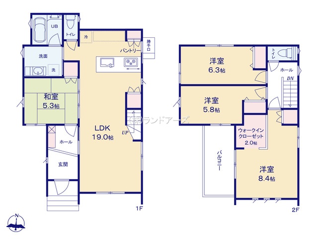 常滑市新開町10（建売・4LDK・3,290万円）の間取り図