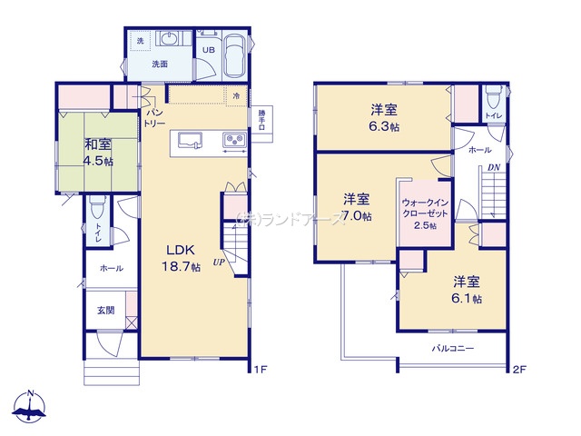 常滑市新開町8（建売・4LDK・2,990万円）の間取り図