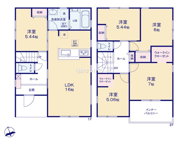 常滑市金山2（建売・5LDK・2,680万円）の間取り図