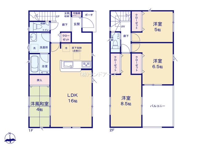 扶桑町高雄 第14-1（建売・4LDK・2,490万円）の間取り図