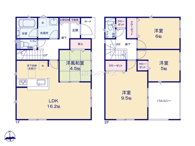 扶桑町高雄 第14-2（建売・4LDK・2,490万円）の間取り図