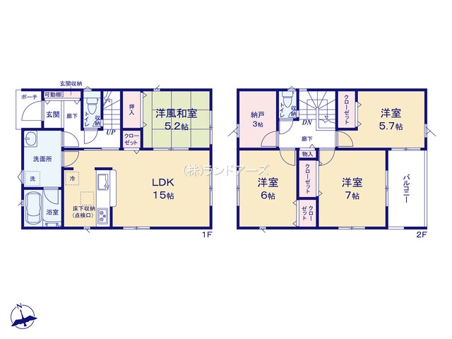 東郷町白鳥Ⅷ2（建売・4LDK・3,690万円）の間取り図