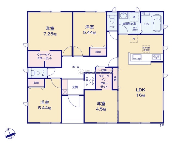 東郷町白鳥1丁目2（建売・4LDK・4,880万円）の間取り図