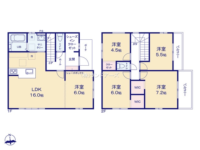 蟹江町桜2期5（建売・4LDK・3,899万円）の間取り図