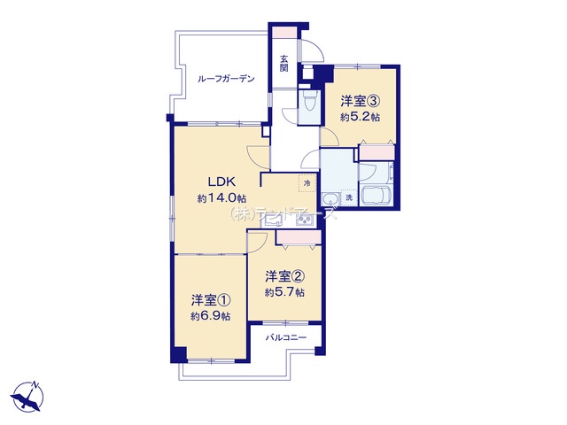 ホワイトキャッスル小幡（・ 3LDK・1,980万円）の間取り図