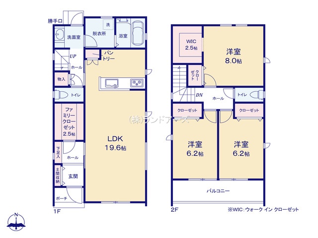 名古屋市中川区万場Ⅱ3（建売・3LDK・ 3,580万円）の間取り図