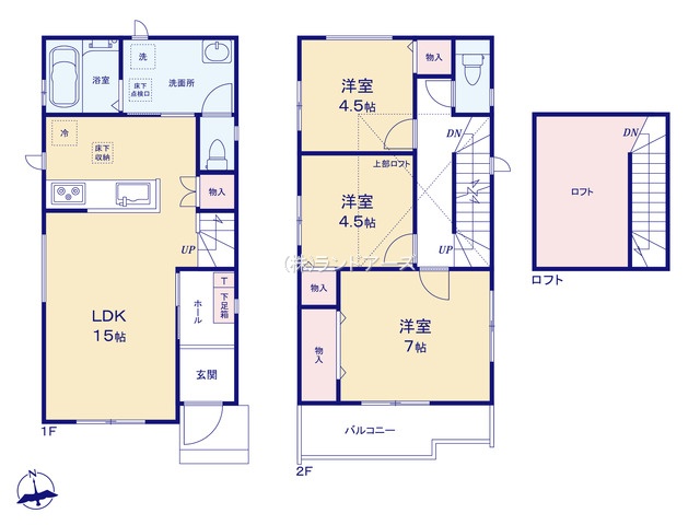 名古屋市千種区今池南（建売・3LDK・ 5,490万円）の間取り図