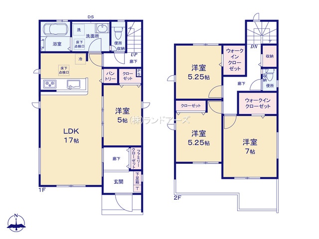 名古屋市中川区中須町Ⅱ1（建売・4LDK・3,699.4万円）の間取り図
