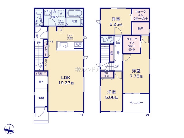名古屋市中村区城屋敷町（建売・ 3LDK・ 3,850万円）の間取り図
