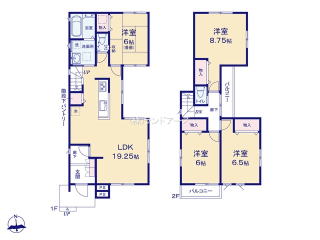 名古屋市港区大西Ⅱ20（建売・ 4LDK・3,590万円）の間取り図