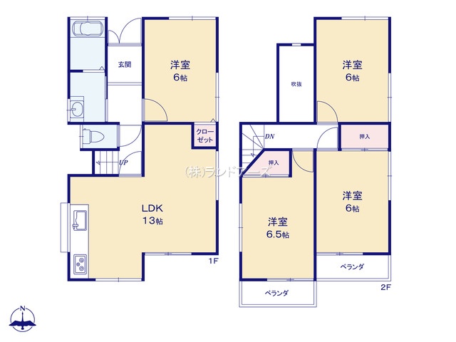 名古屋市港区正徳町（中古戸建）（中古戸建・4LDK・2,279万円）の間取り図