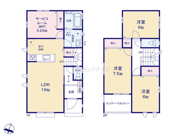 名古屋市天白区海老山町ⅡJ（建売・ 3SLDK （S）・ 4,690万円）の間取り図
