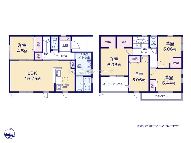江南市河野町河野1（建売・4LDK・ 2,680万円）の間取り図