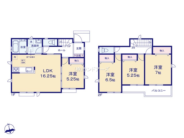 瀬戸市塩草町Ⅲ（建売・4LDK・2,590万円）の間取り図