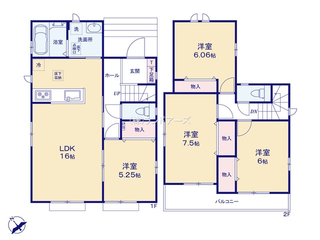 瀬戸市川合町B（建売・4LDK・2,490万円）の間取り図