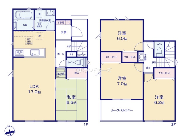 瀬戸市石田町23-1期（建売・ 4LDK・ 2,780万円）の間取り図