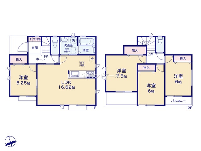 瀬戸市秋葉町A（建売・4LDK・2,890万円）の間取り図
