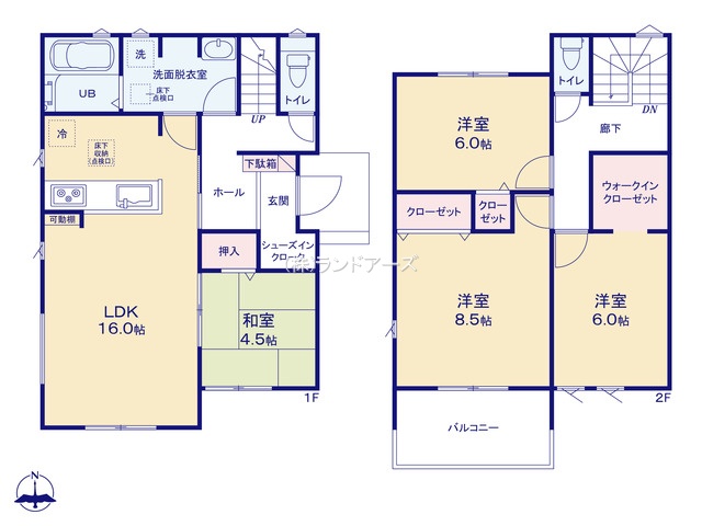 知多市つつじが丘23-1期5（建売・4LDK・ 3,490万円）の間取り図