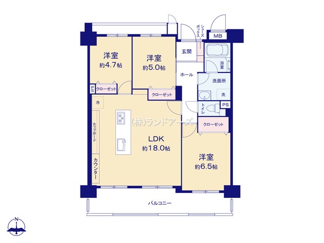 エスポア半田（・3LDK・1,380万円）の間取り図