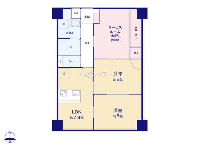 シティパレス瀬戸（・ 2SDK （S）・830万円）の間取り図