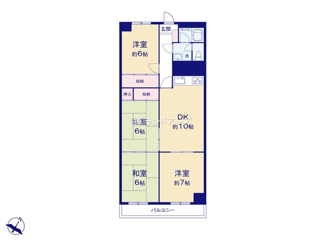 パレス瀬戸（・ 4DK・1,240万円）の間取り図