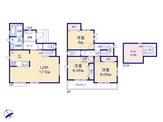 名古屋市南区大堀町Ⅲ（建売・3LDK・3,690万円）の間取り図