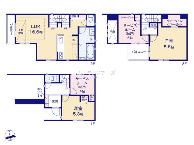 名古屋市南区桜台Ⅳ4（建売・2SLDK （2S）・4,590万円）の間取り図