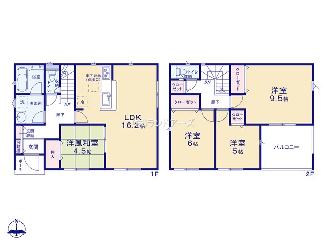 春日井市南下原町1（建売・4LDK・3,590万円）の間取り図