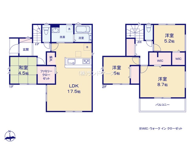 春日井市旭町Ⅱ（建売・4LDK・3,999万円）の間取り図