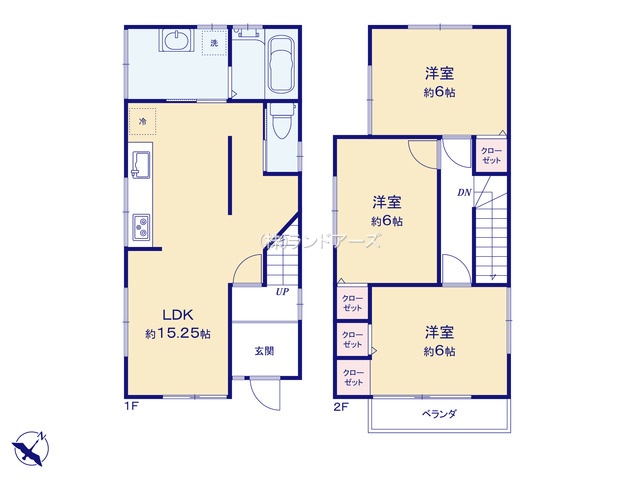 蟹江町泉（中古戸建）（中古戸建・ 3LDK・1,499万円）の間取り図