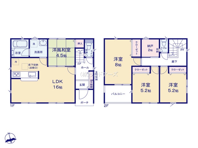豊明市沓掛町Ⅳ1（建売・ 4LDK・3,690万円）の間取り図