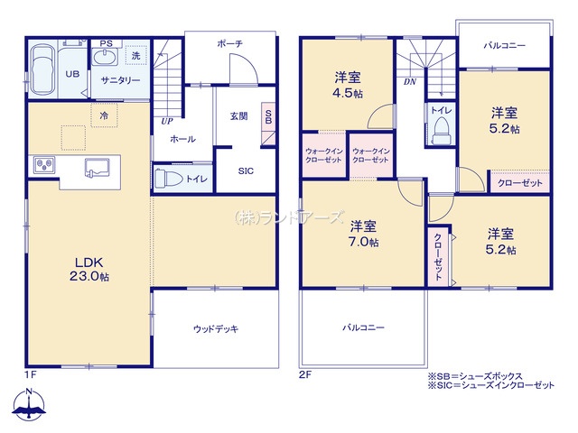 名古屋市港区西川町1（建売・・3,899万円）の間取り図