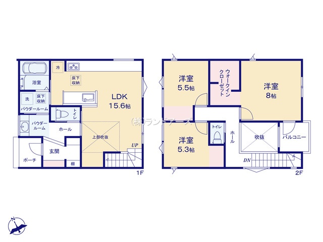 名古屋市緑区諸の木C（建売・3LDK・4,280万円）の間取り図