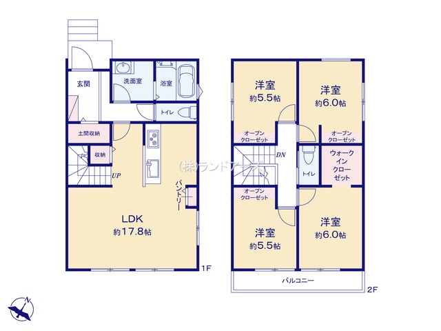 東郷町北山台一丁目（建売・4LDK・3,900万円）の間取り図