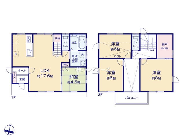 東郷町春木屋敷（中古戸建）（中古戸建・4LDK・2,799万円）の間取り図