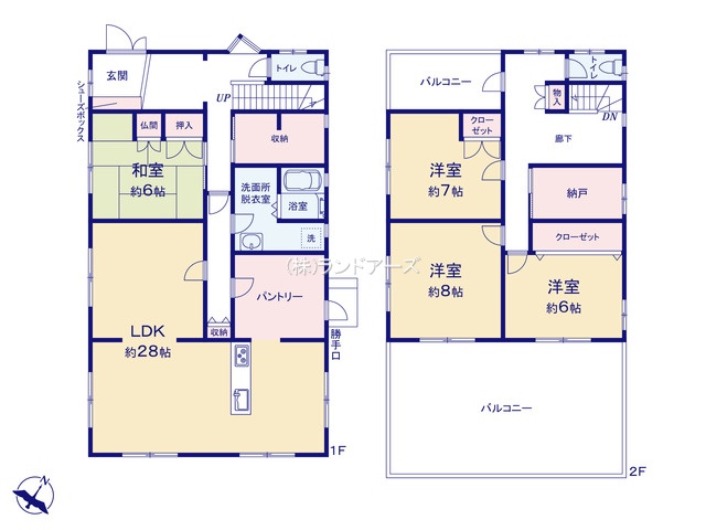 春日井市藤山台(中古戸建)(中古戸建・ 4LDK・2,899万円)の間取り図