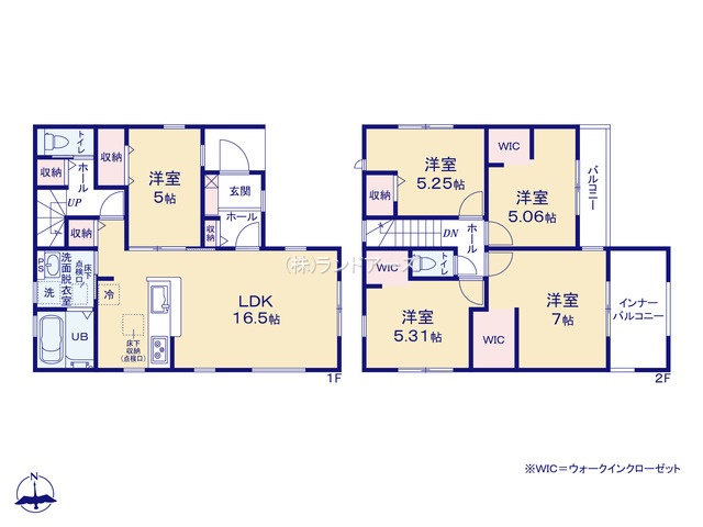 名古屋市港区福前2丁目（建売・5LDK・2,680万円）の間取り図