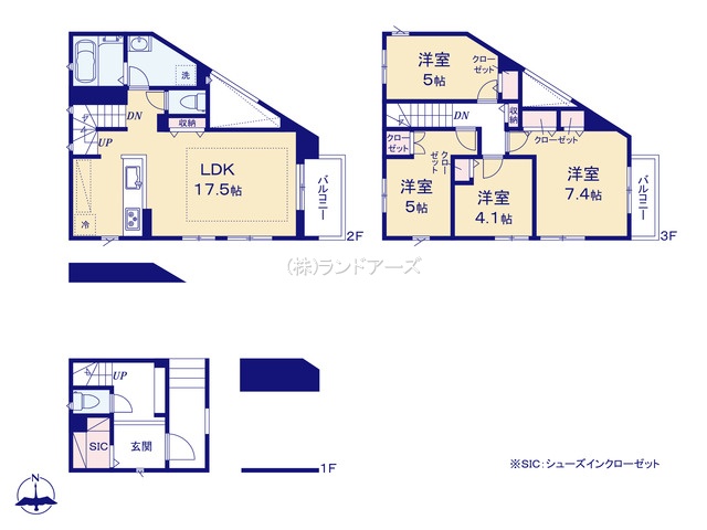名古屋市熱田区青池町Ⅱ1（建売・ 4LDK・4,190万円）の間取り図