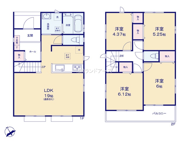 名古屋市緑区滝ノ水ⅡB（建売・4LDK・4,790万円）の間取り図