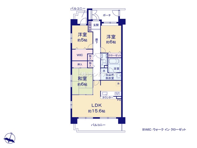 グラン・コート喜多山（・ 3LDK・2,199万円）の間取り図