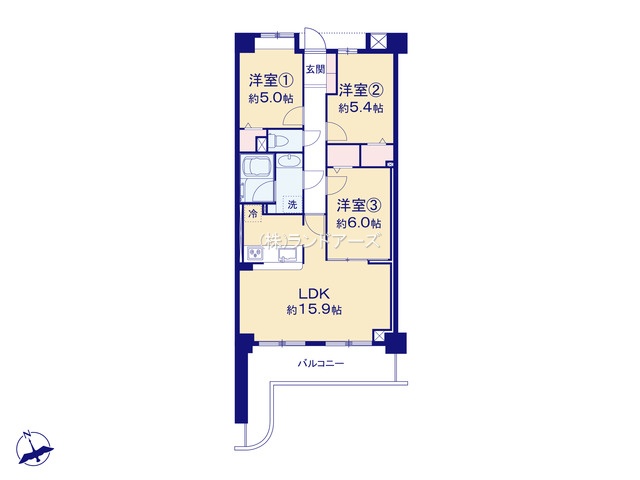 コンセール八事音聞山（・3LDK・2,780万円）の間取り図