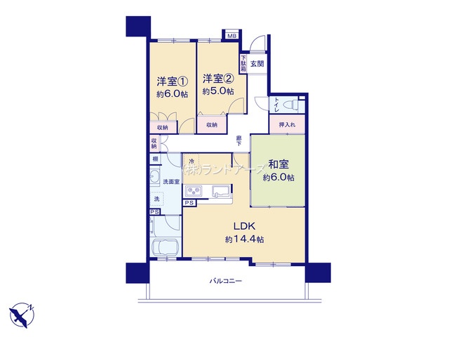 ファミリアーレ豊明前後（・3LDK・2,790万円）の間取り図