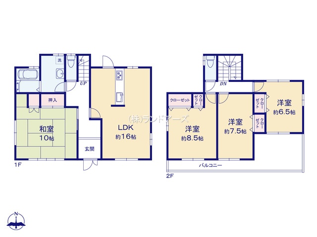 北名古屋市法成寺八竜（中古戸建）（中古戸建・4LDK・1,699万円）の間取り図