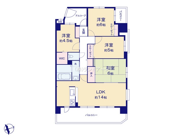 宝マンション新守山スクエア（・4LDK・2,260万円）の間取り図