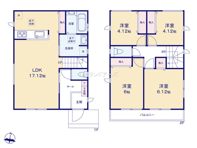 大府市桃山町ⅣB（建売・ 3SLDK （S）・3,890万円）の間取り図